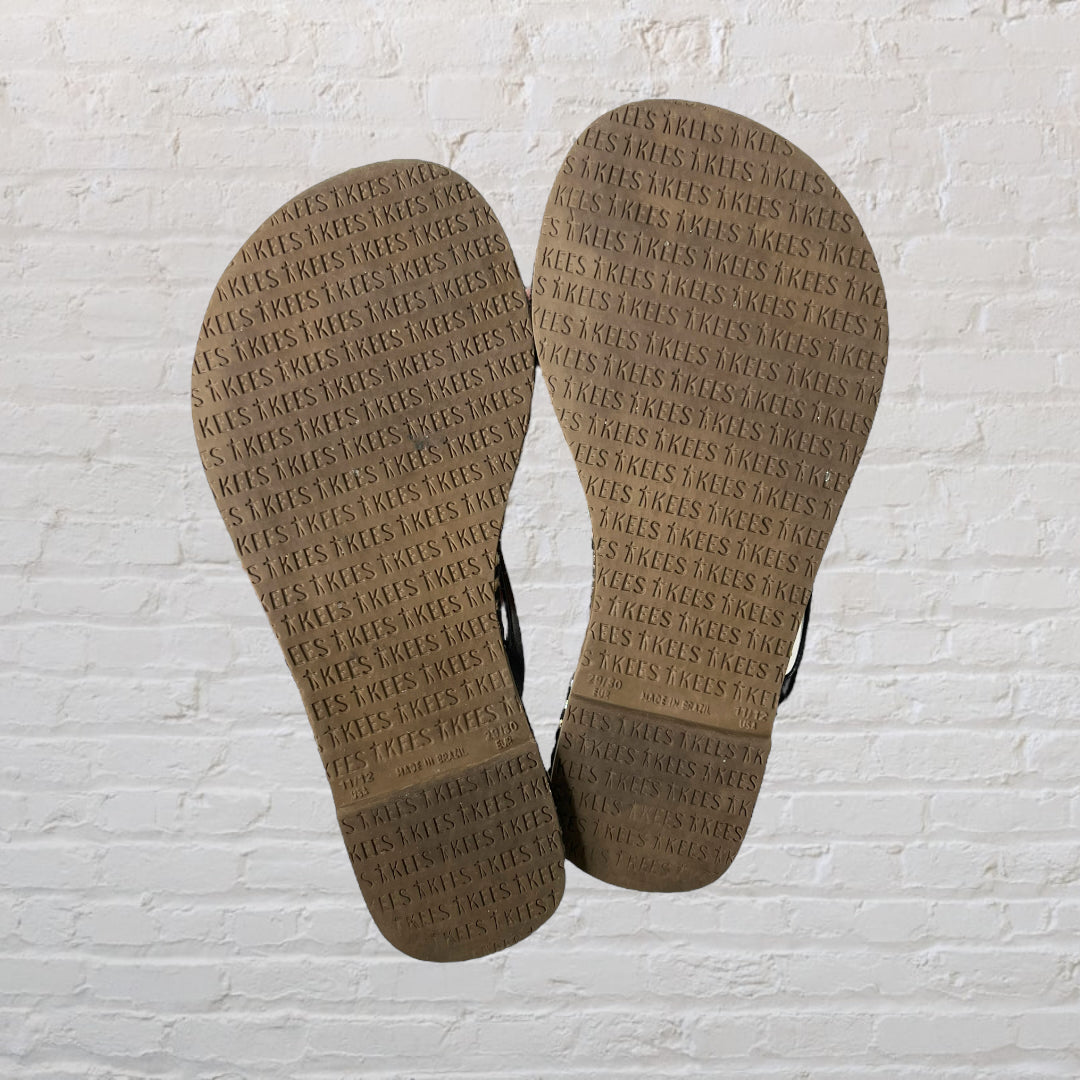 Tkees Leather Metallic Star Flip Flops (12)