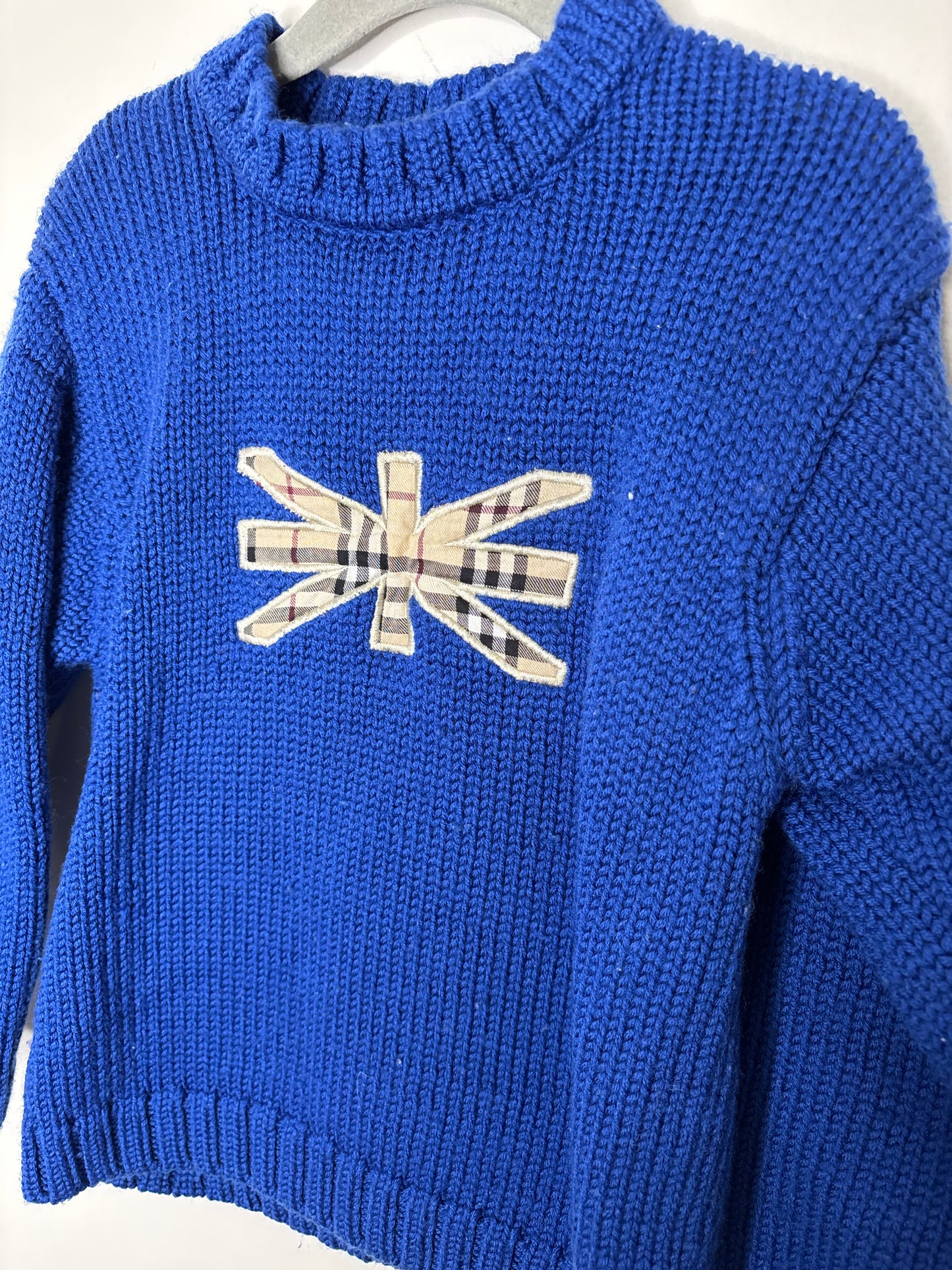 Burberry Union Jack Chunky Knit Sweater (4T)