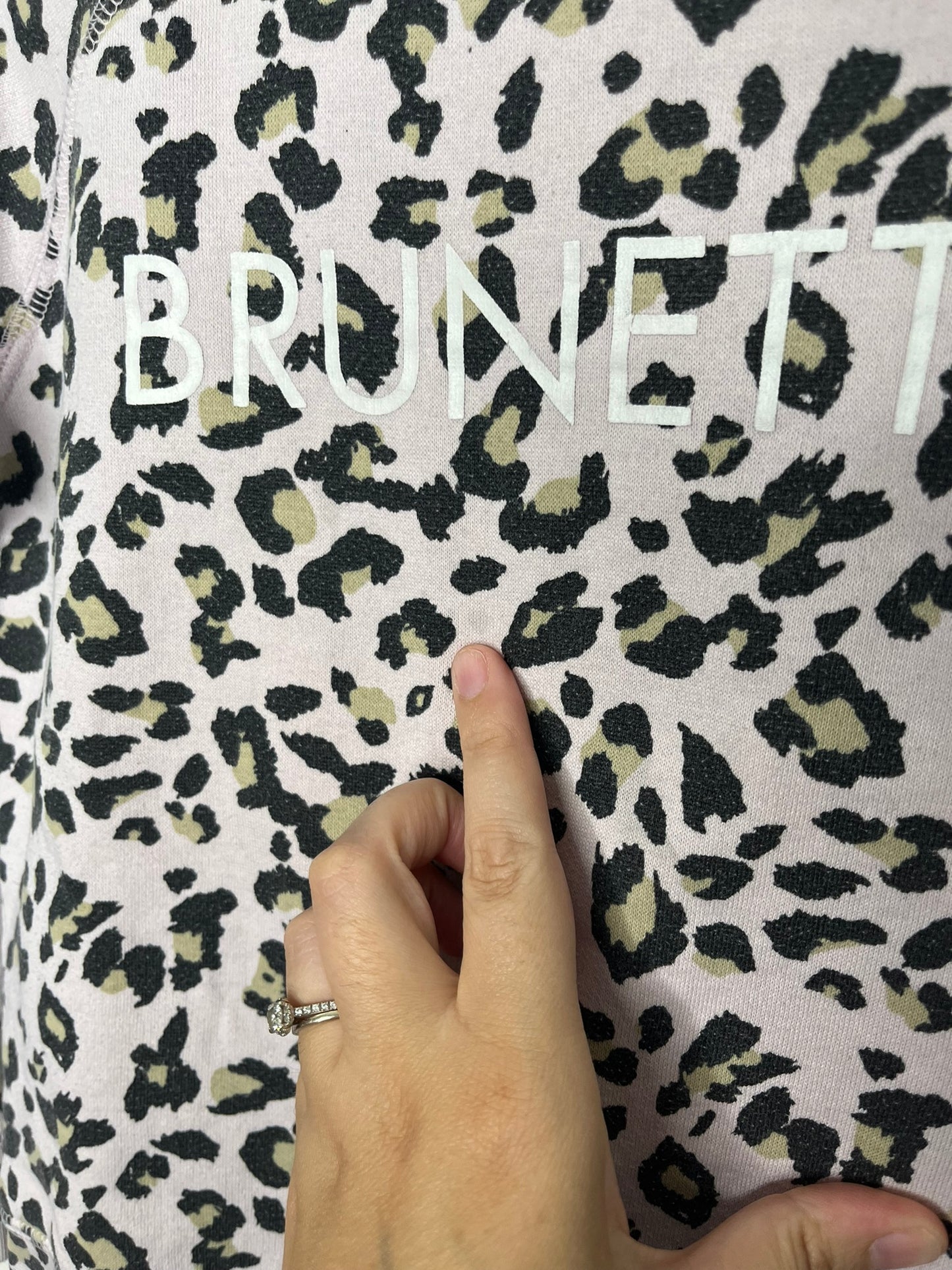 Brunette The Label Leopard Print 'Brunette' Sweater (4-5)