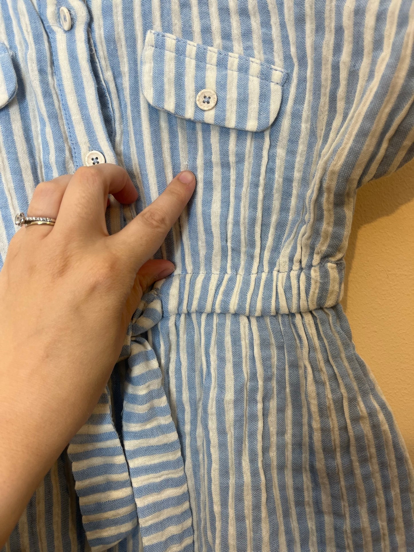 Zara Striped Gauze Dress (18-24)