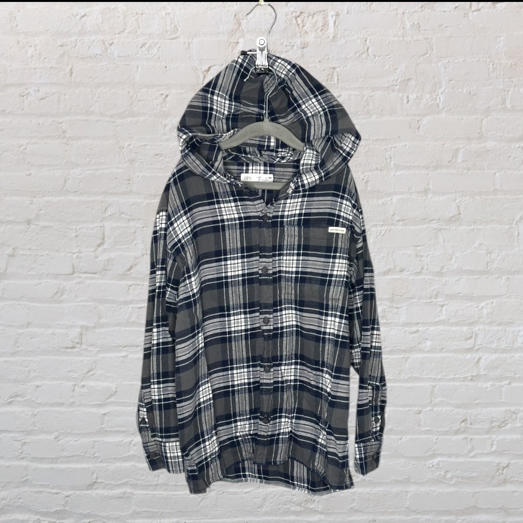 Zara Hooded Flannel Shirt (9)