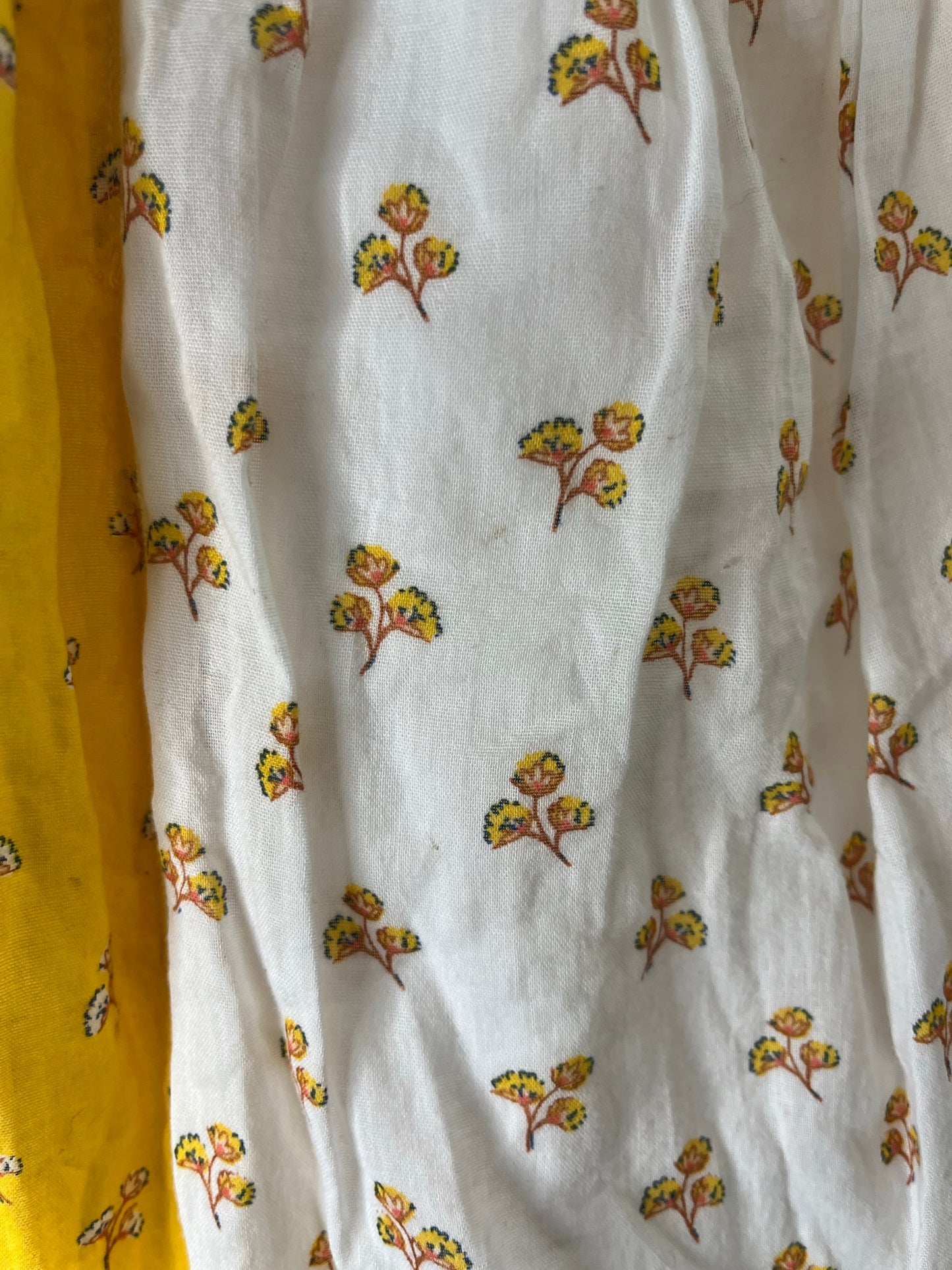 M&S Floral Colour Block Ruffle Dress (4T)