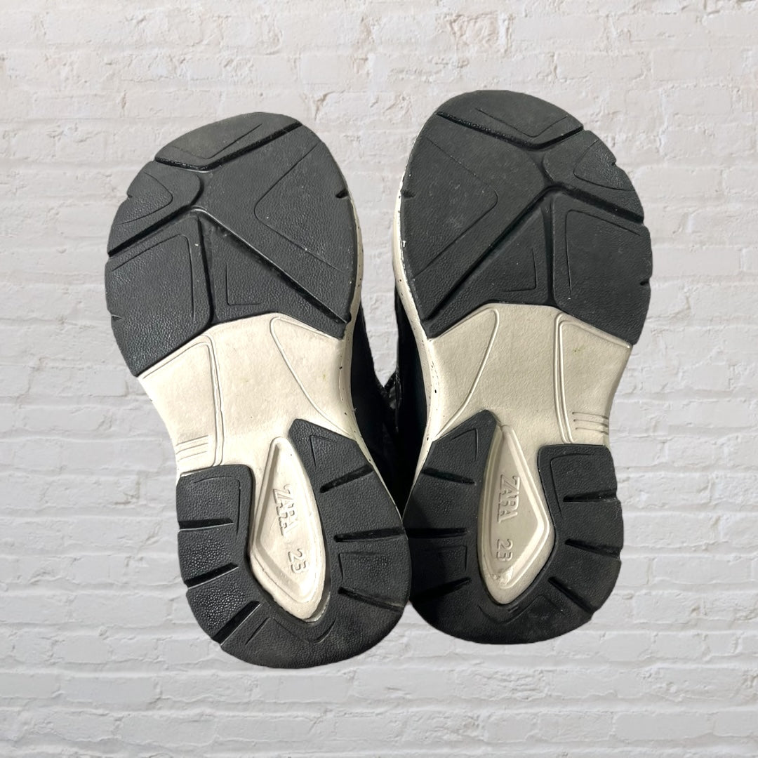 Zara Elastic-Laced Sneakers (7C)