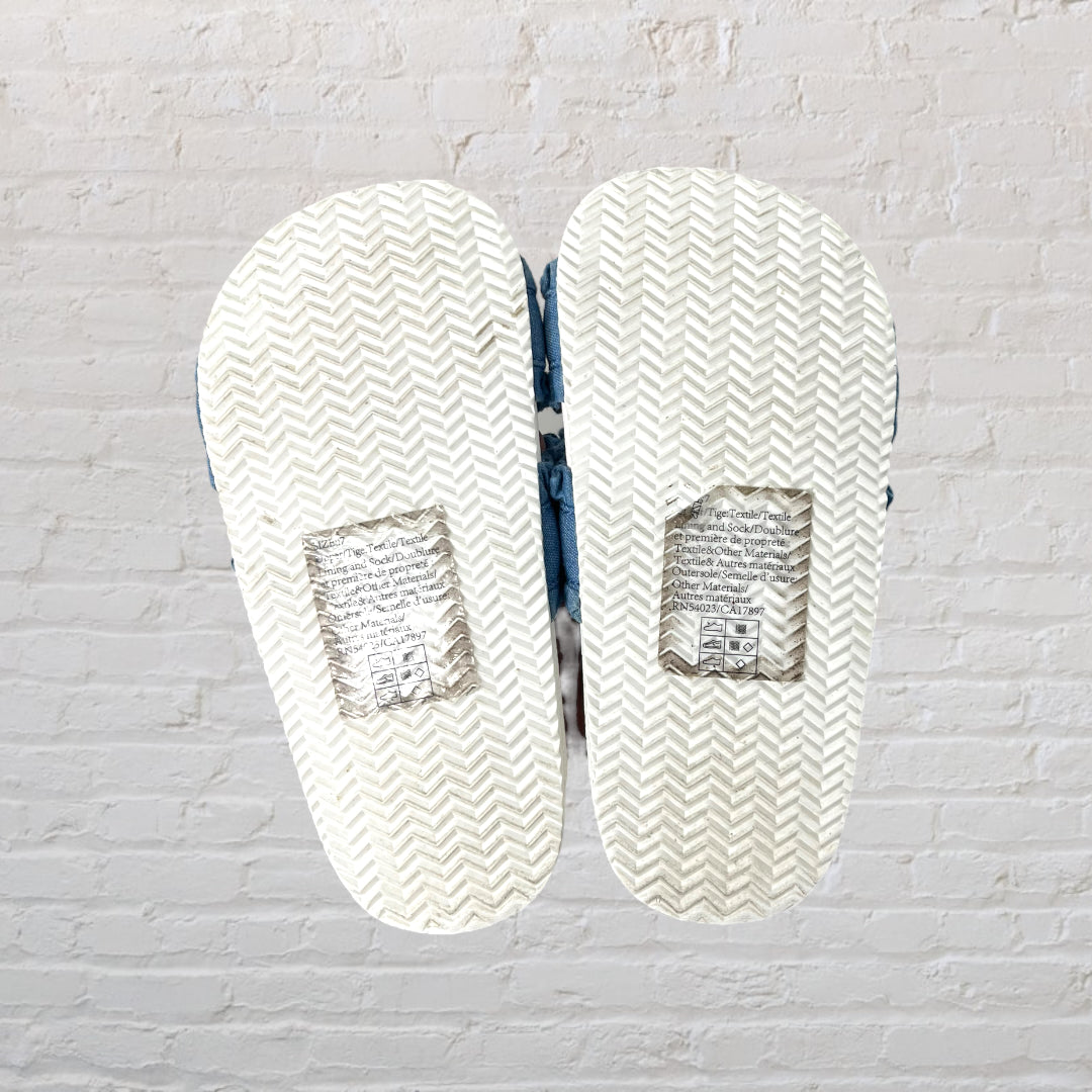 Janie and Jack Denim Criss-Cross Sandals (7C)
