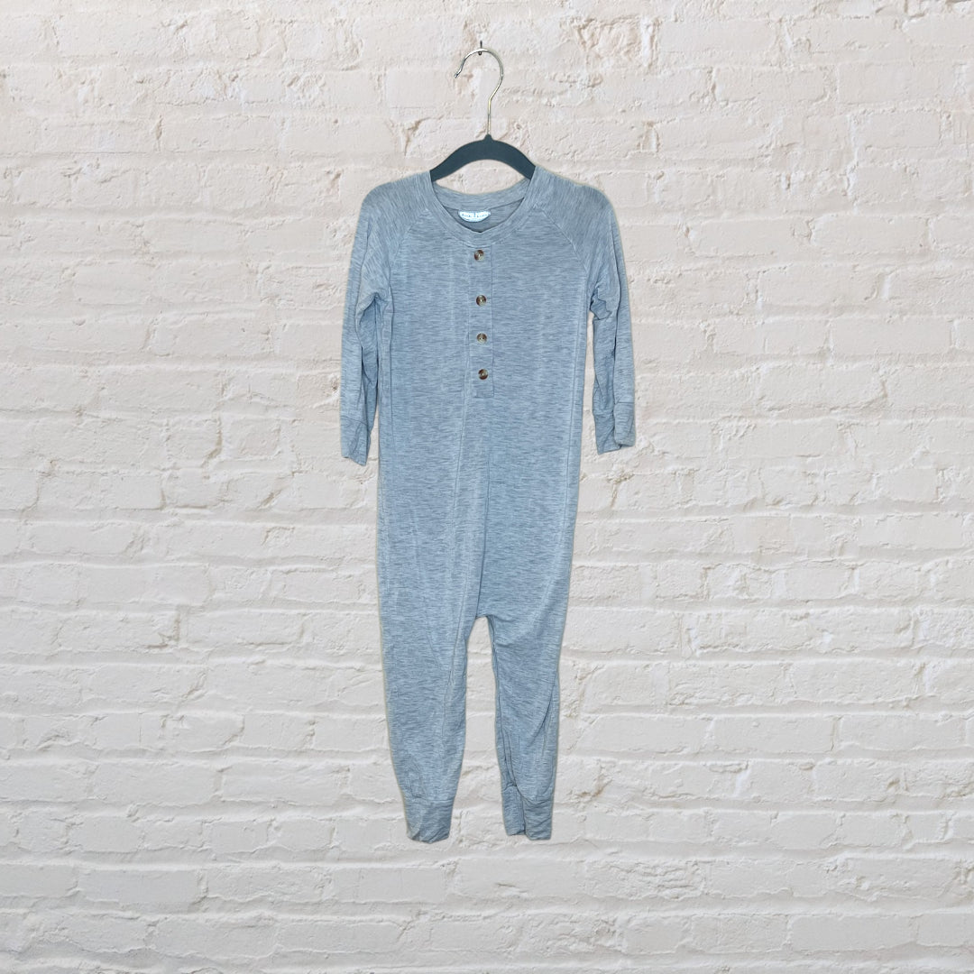 Button Down Bamboo Romper - 3T