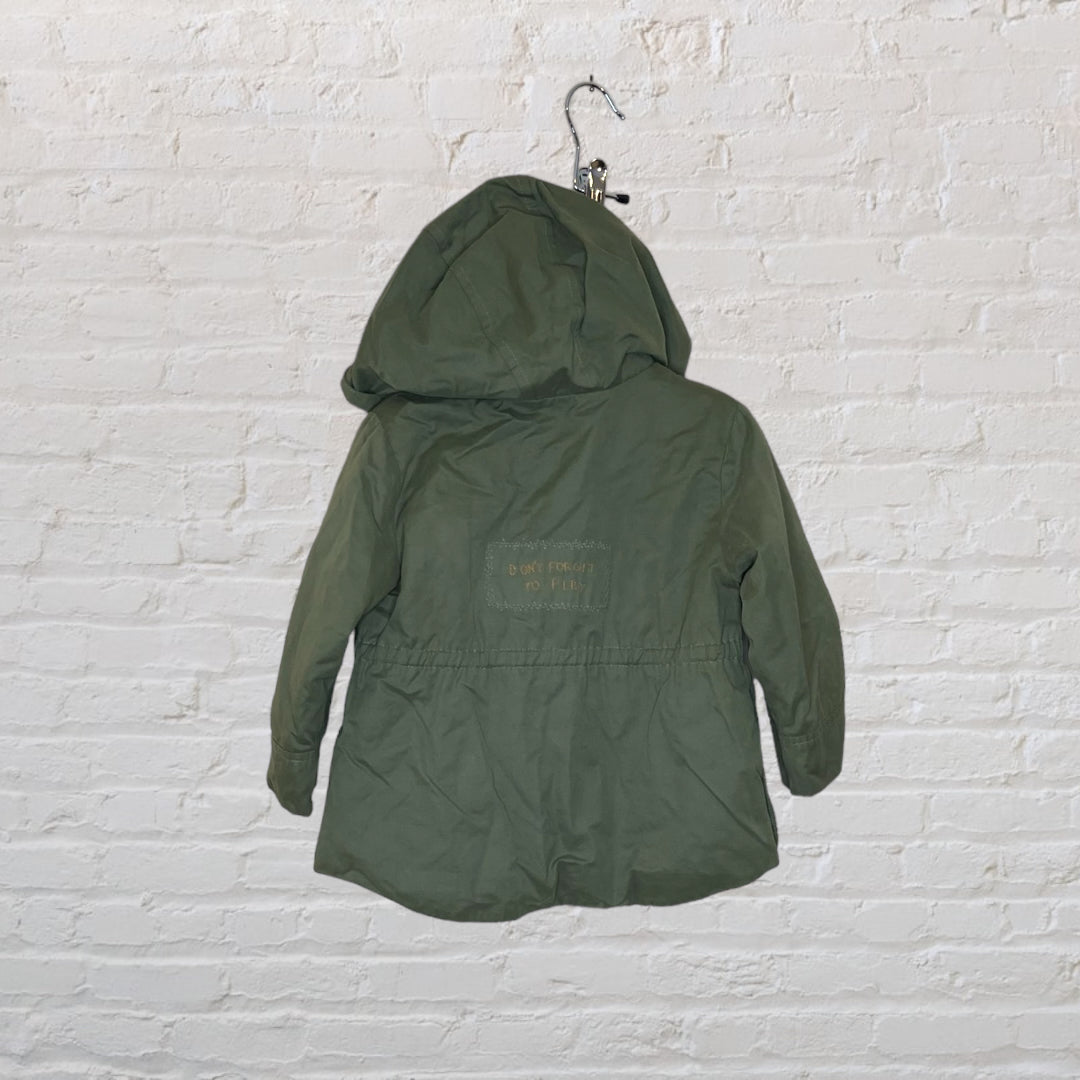 Zara 'Don't Forget To Play' Adjustable Waist Cargo Jacket (18-24)