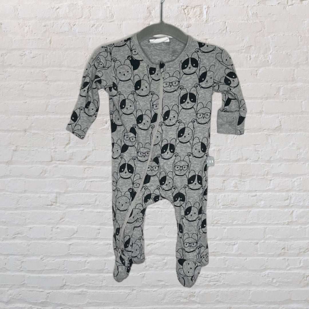 Huxbaby Boston Terrier Zip Sleeper (0-3)