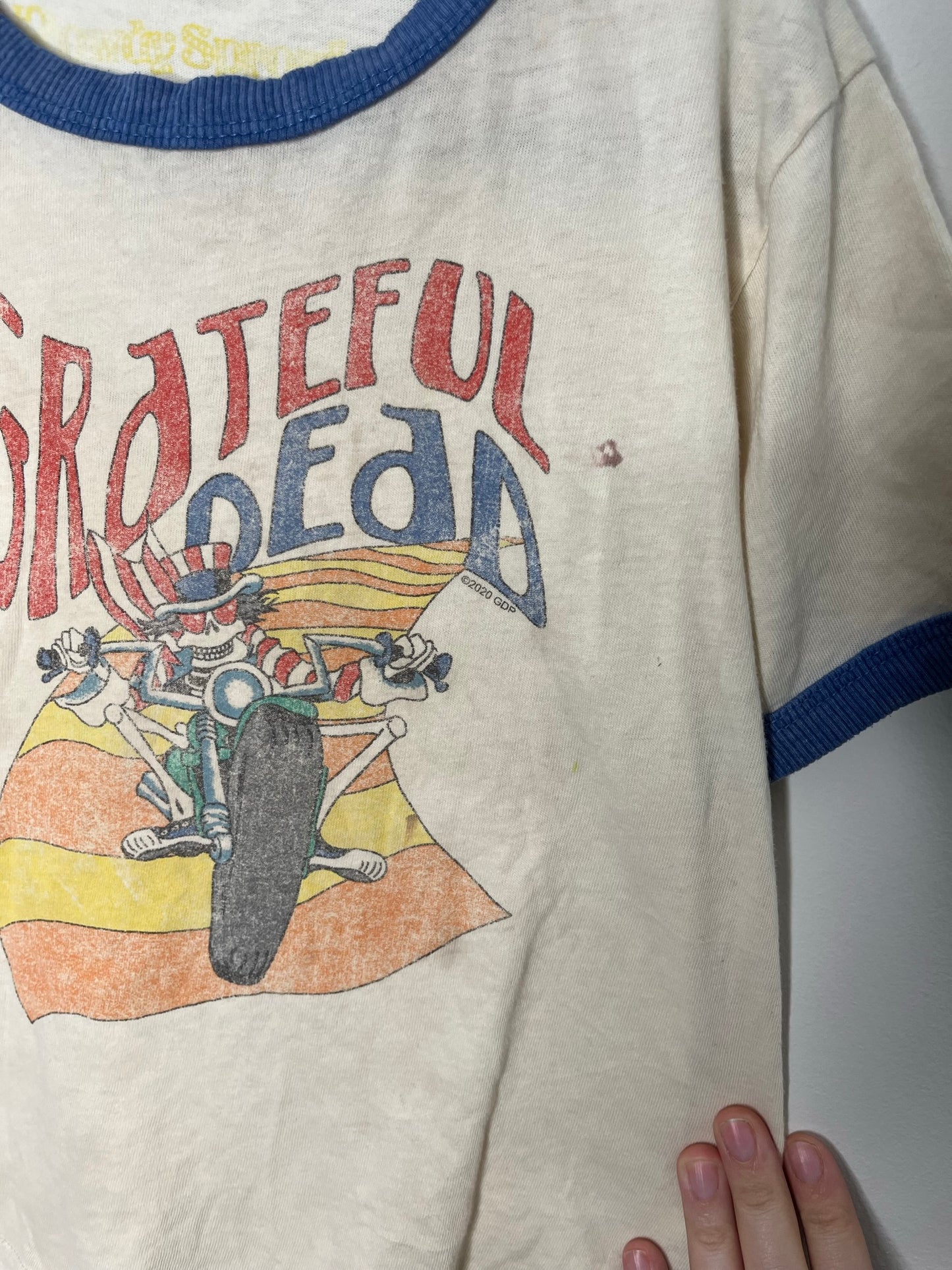 Rowdy Sprout Grateful Dead Biker Skeleton T-Shirt (4T)