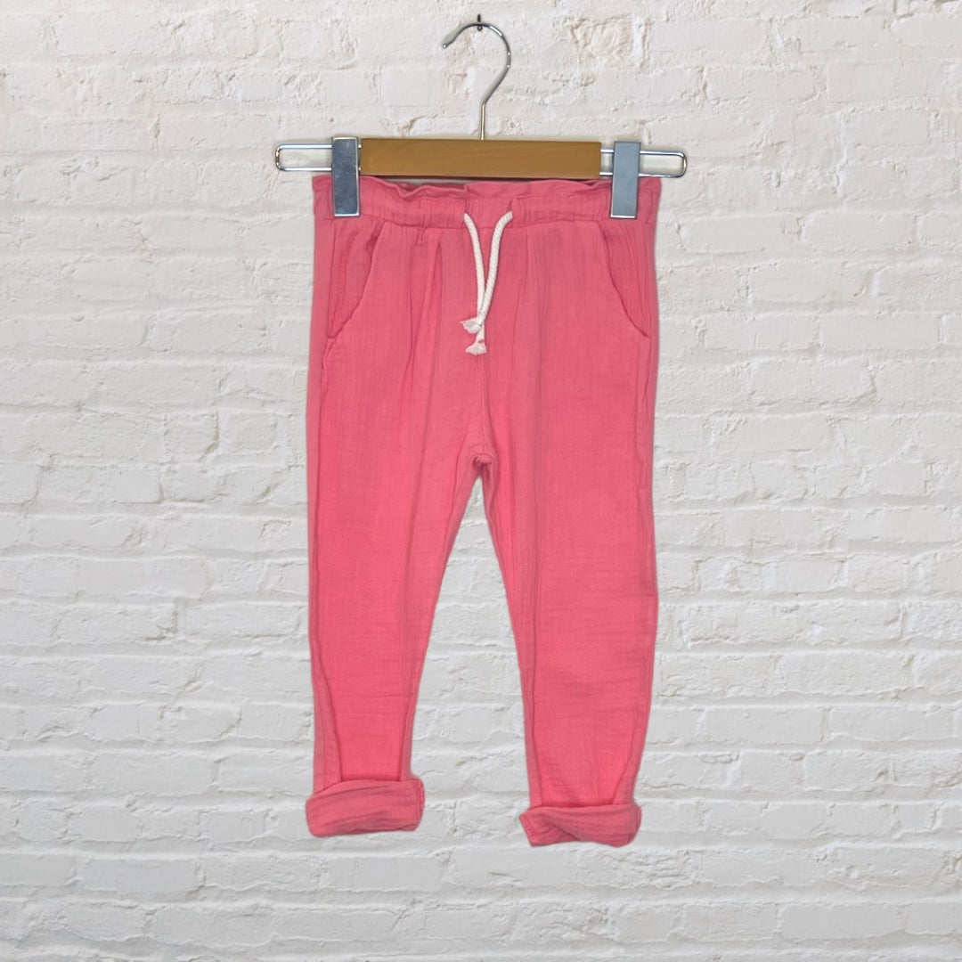 Zara Paperbag Waist Muslin Pants (3T)