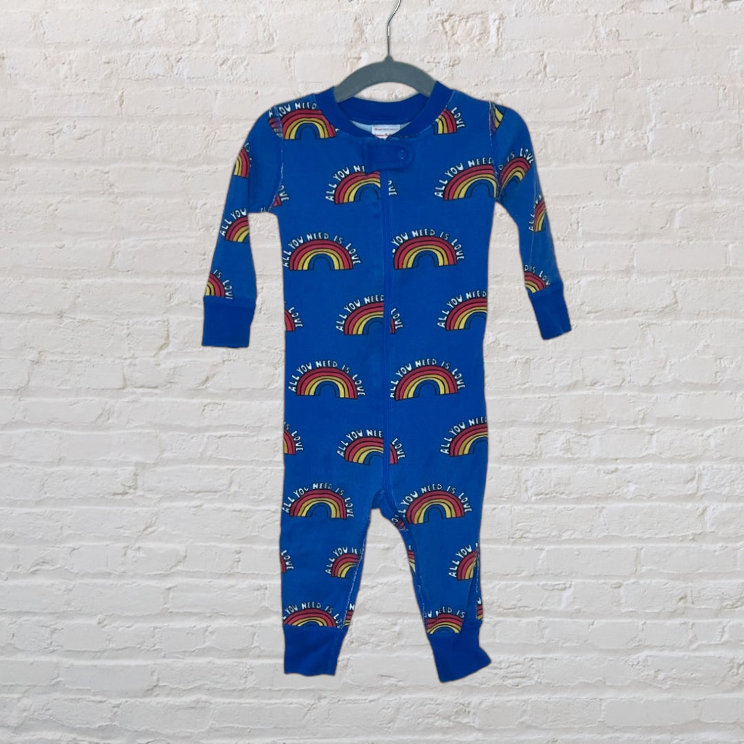 Hanna Andersson 'All You Need Is Love' Rainbow Romper (12-18)