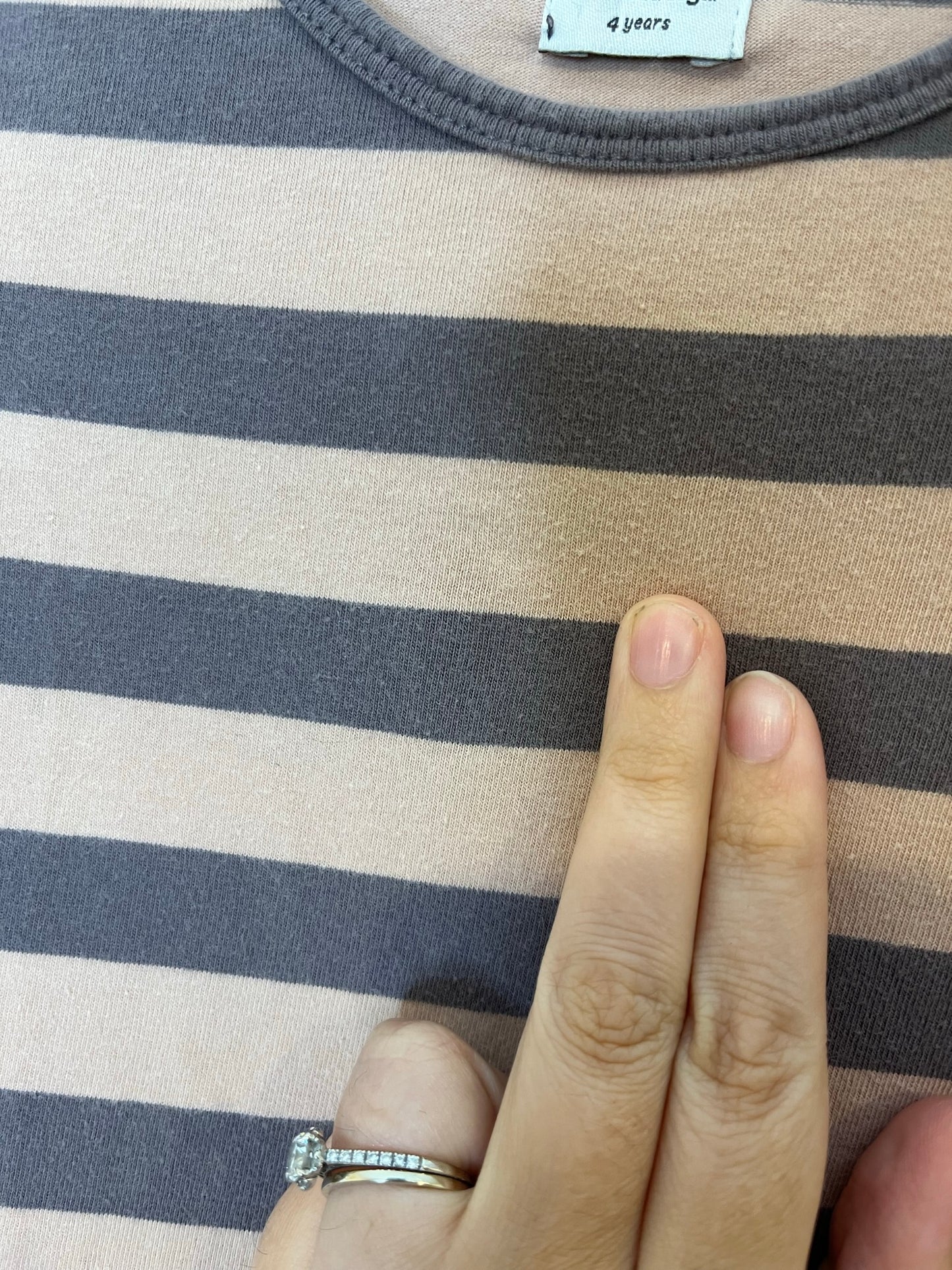 No Added Sugar Striped Peplum Dress (4T)