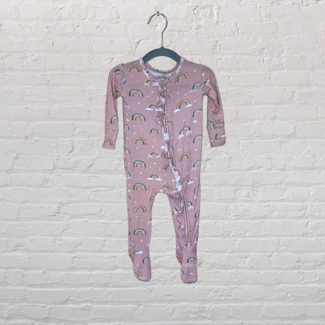 Posh Peanut Bamboo 'Shay' Ruffle Sleeper - 6-9