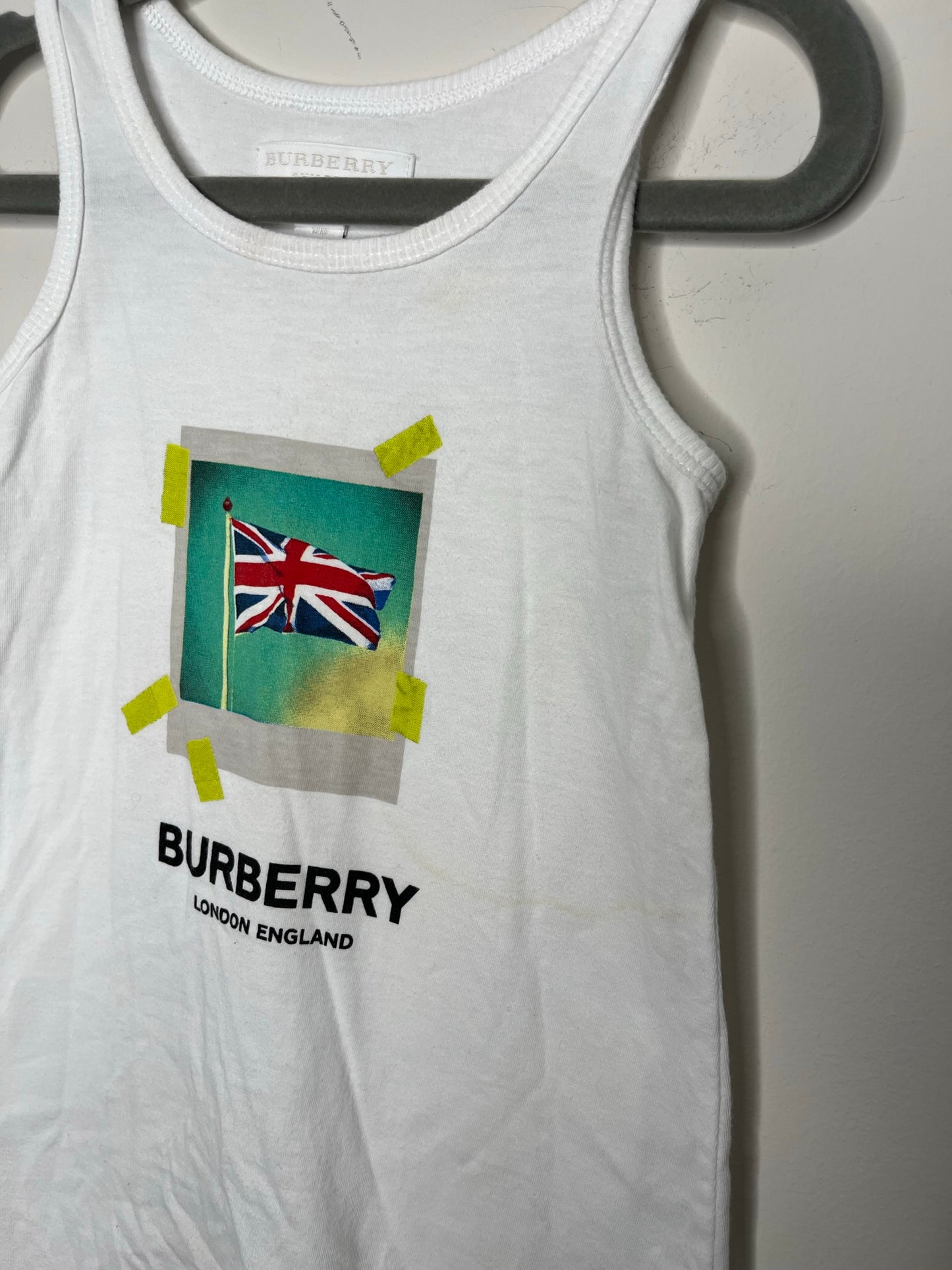 Burberry Union Jack Polaroid Romper (12M)