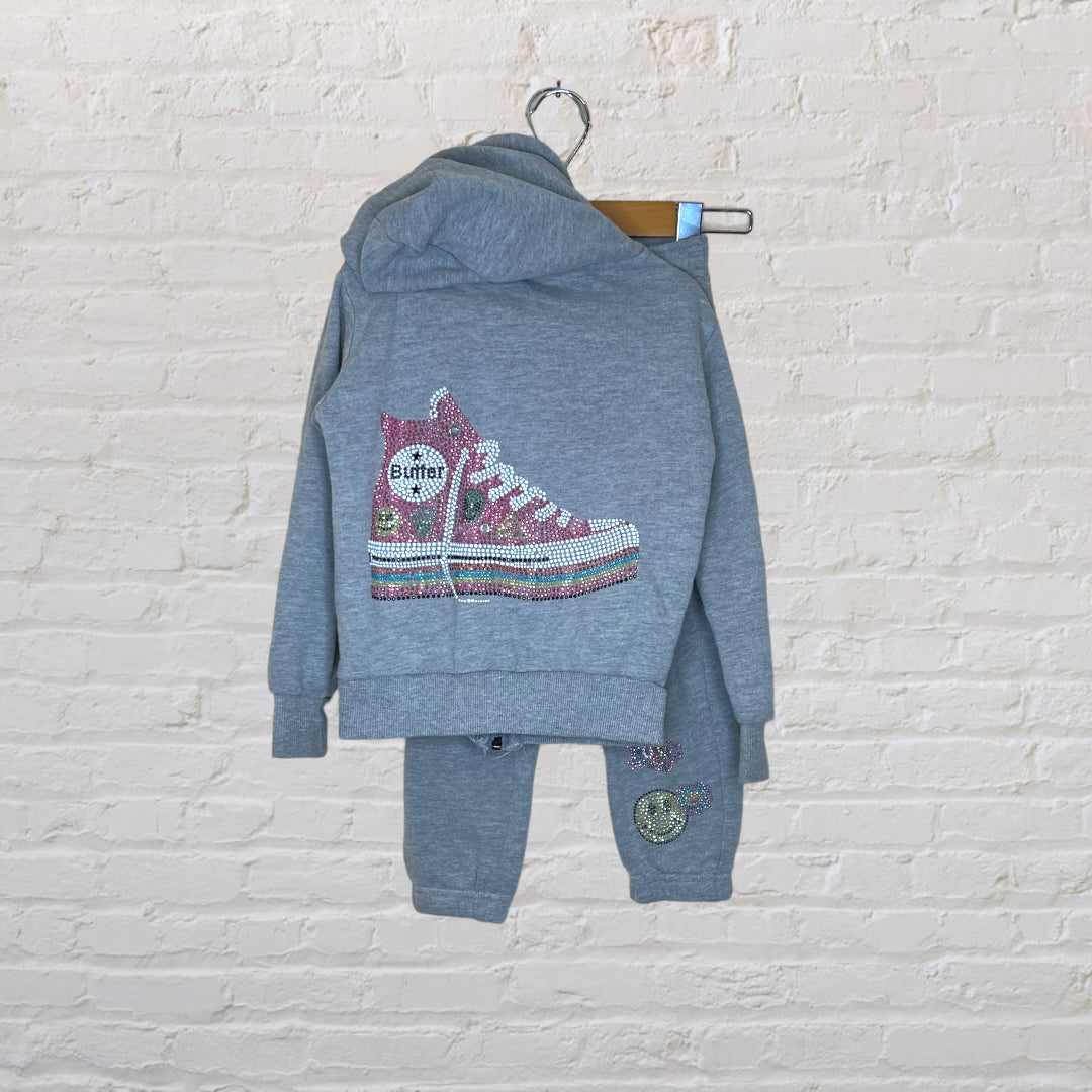 Butter Embellished Sneaker Lounge Set - 4T
