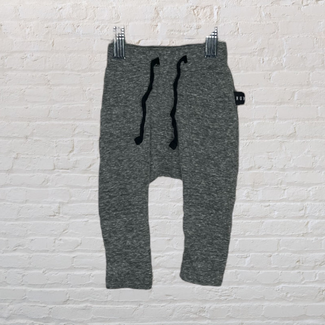 Huxbaby Marled Bear Patch Harem Pants (3-6)