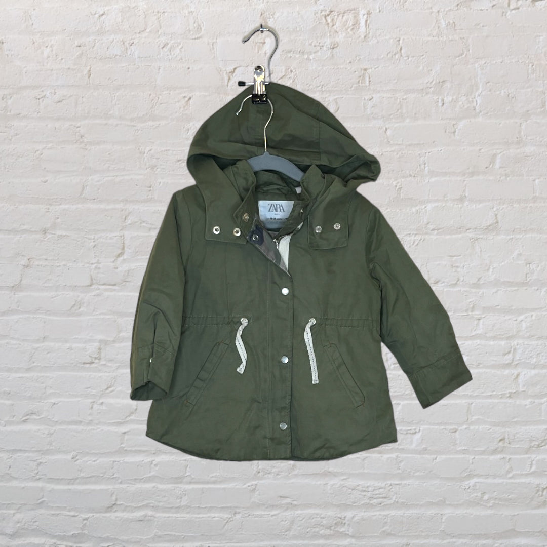 Zara 'Don't Forget To Play' Adjustable Waist Cargo Jacket (18-24)