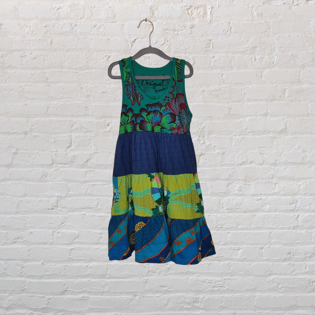 Desigual Tiered Multi-Pattern Dress (5-6)