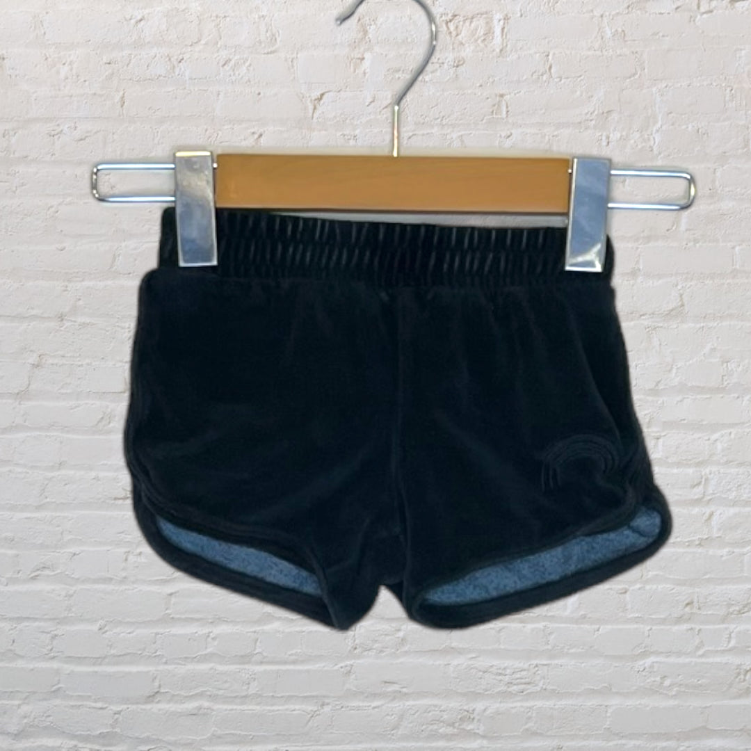Tiny Whales Velour Embroidered Rainbow Shorts (2T)