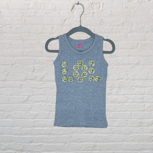 Hannah Sky Embellished Emoji 'LOL' Tank - 2T