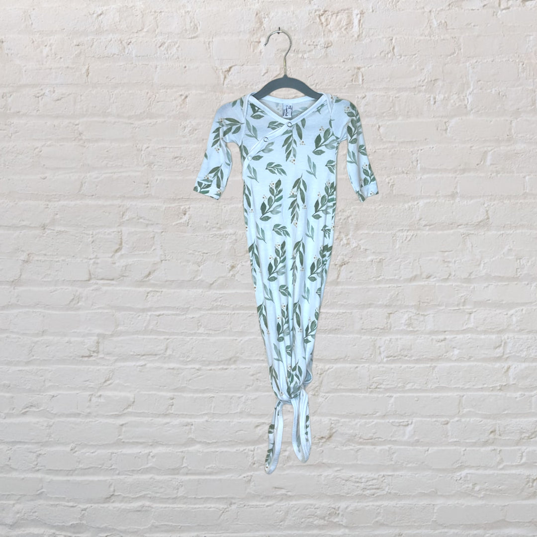 Copper Pearl Floral Knotted Gown - NB
