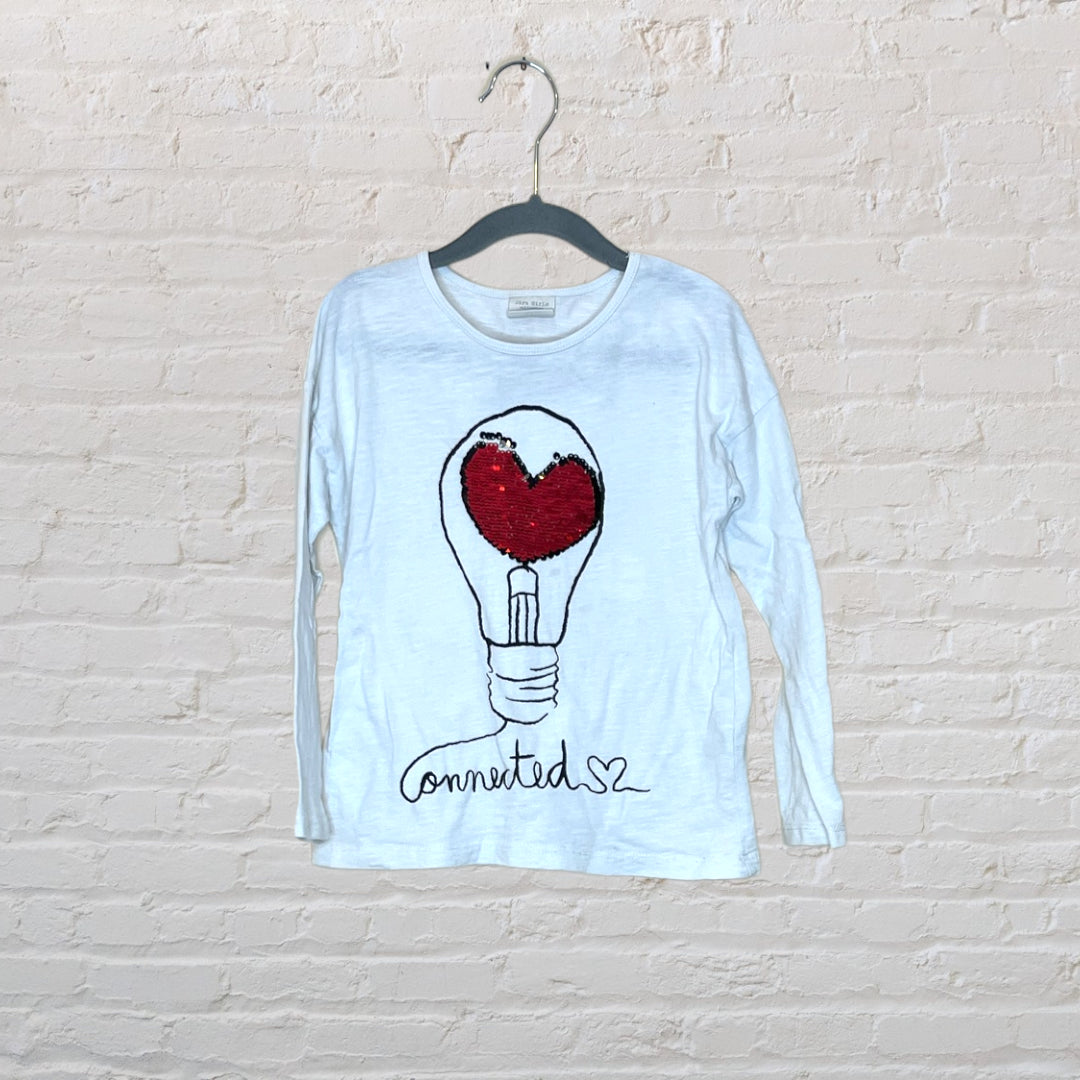 'Connected' Flip Sequin Lightbulb Long-Sleeve - 6