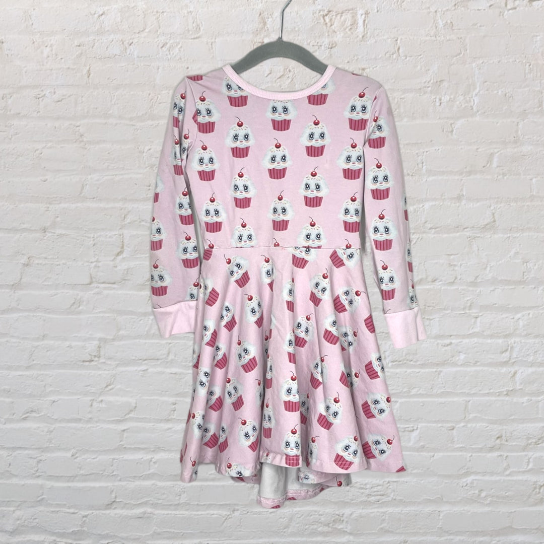 Rock Your Kid Cupcake Print Swing Dress (4T)