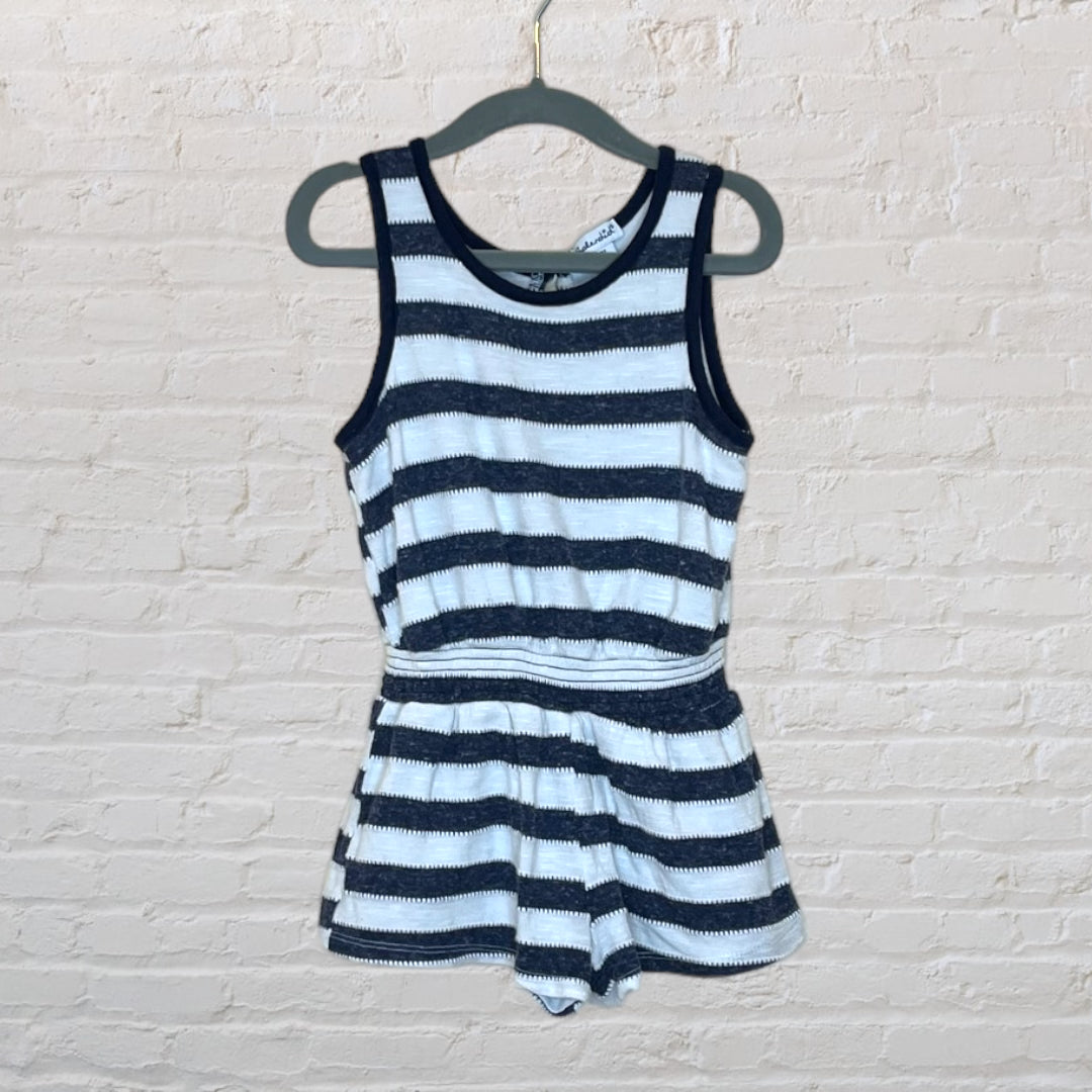 Splendid Striped Keyhole Back Romper (3T)