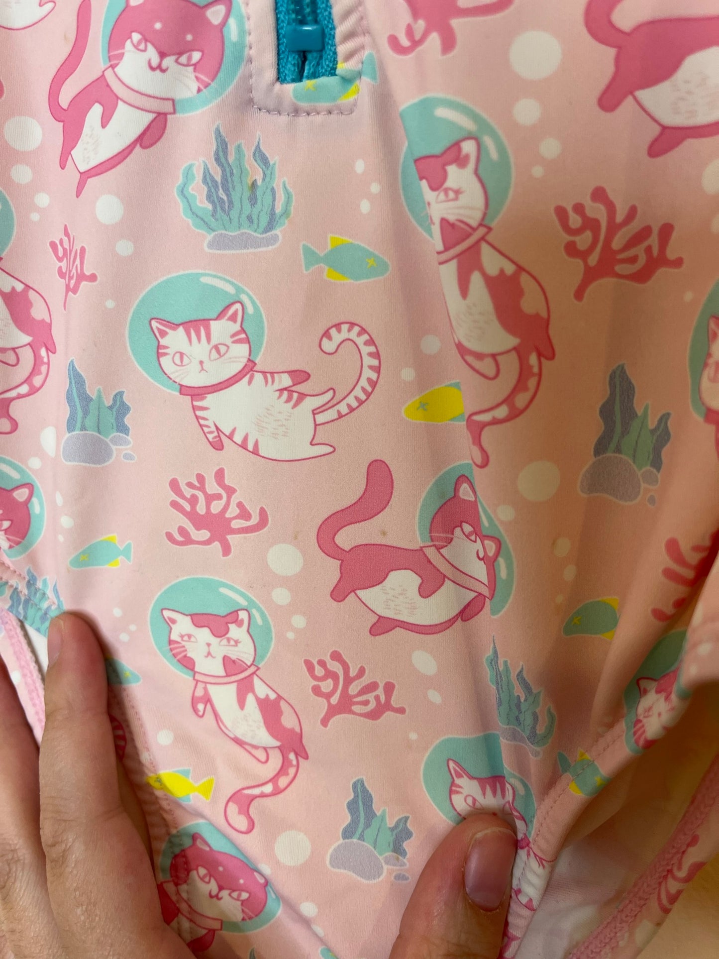 Jan & Jul Astronaut Cat Rash Guard Swimsuit (18-24)
