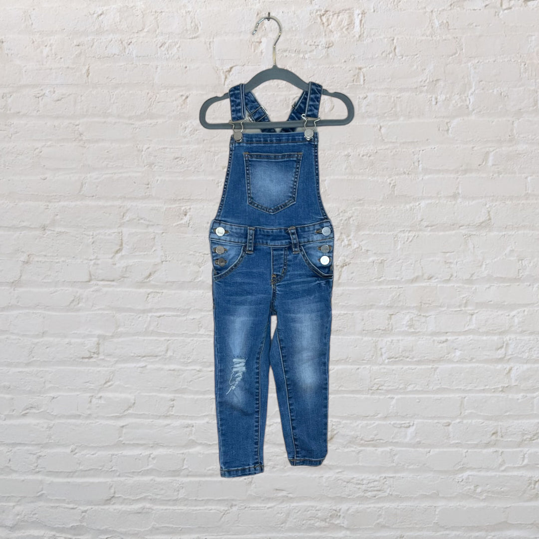Minti Distressed Overalls - 2T
