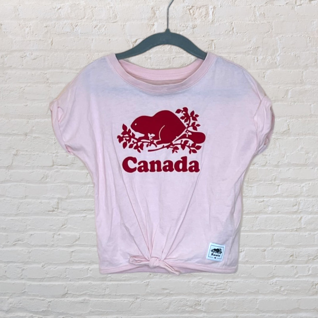 Roots Tie-Front Logo T-Shirt (3T)