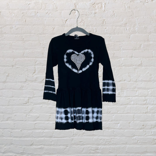 Tye Dye 2 Dye 4 Embellished Heart Tie-Dye Dress (3T)*