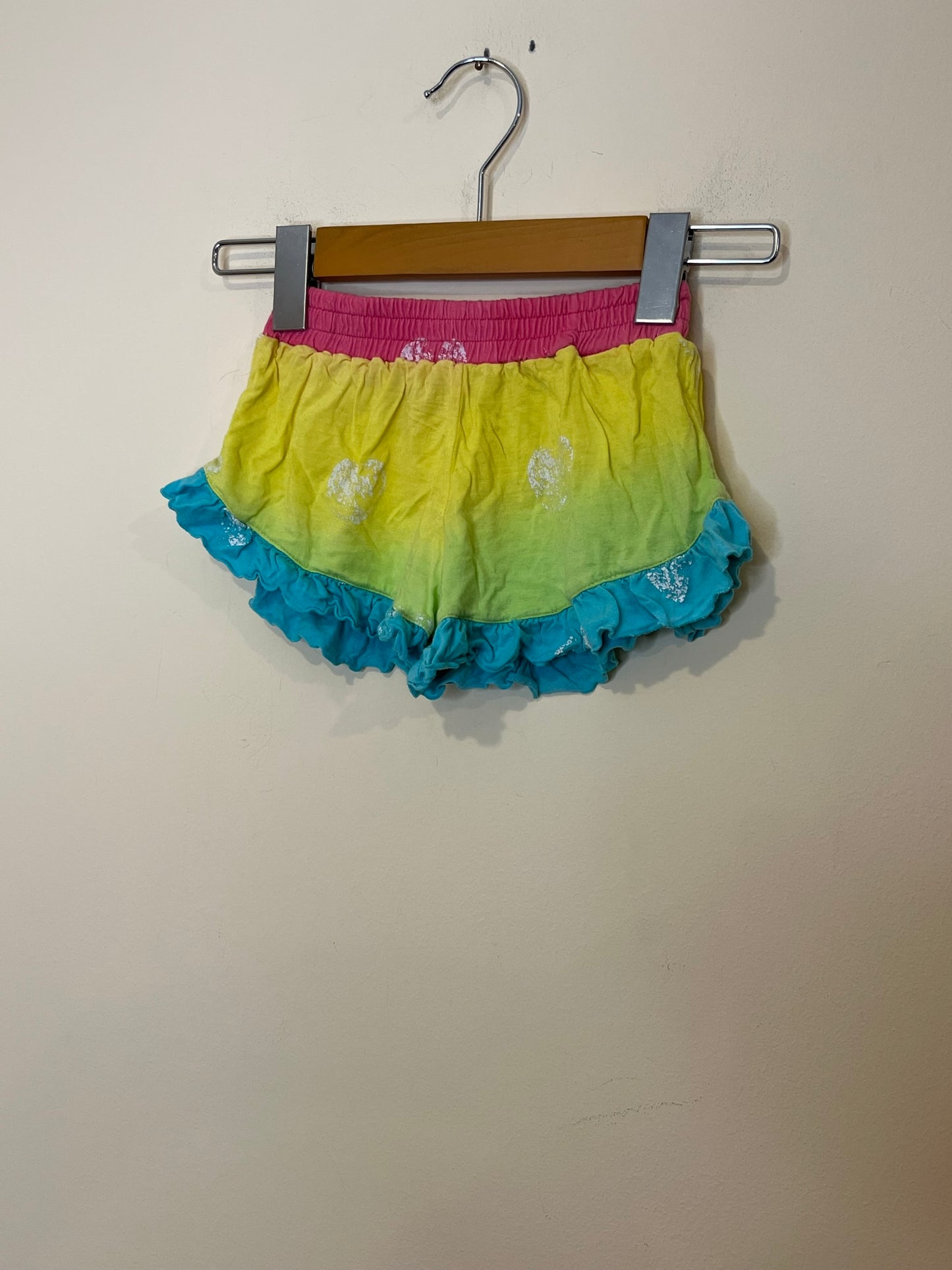 Flowers By Zoe Rainbow Ruffle Shorts (4T)*