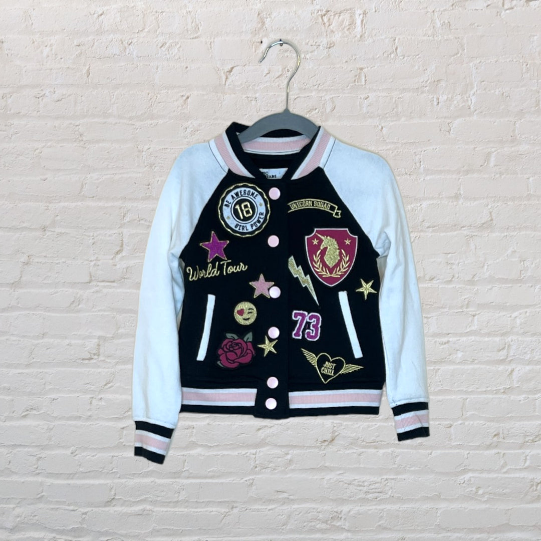 Patched Varsity Shacket - 3T