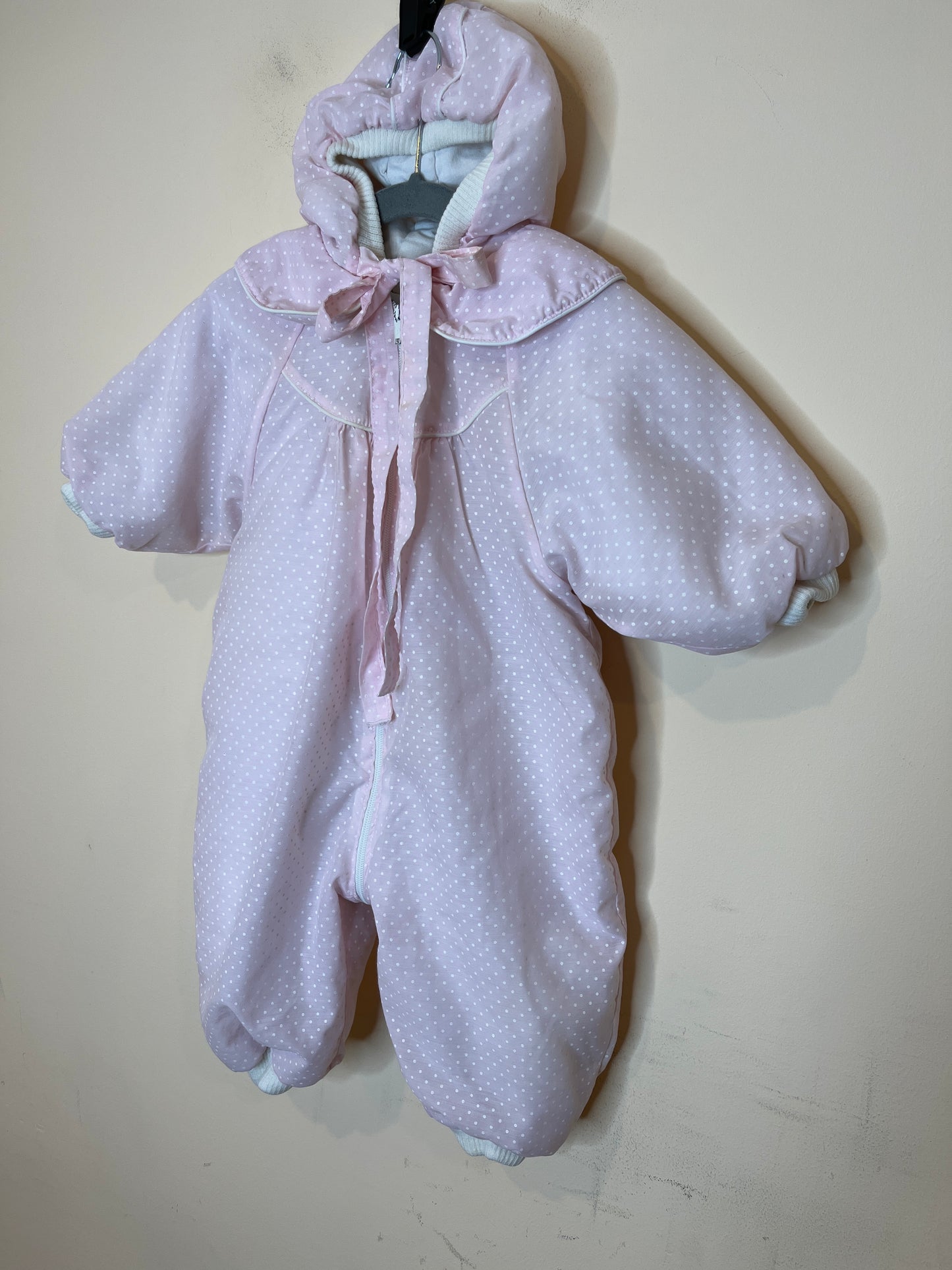 Absorba Vintage Babydoll Swiss Dot Winter Suit (12M)