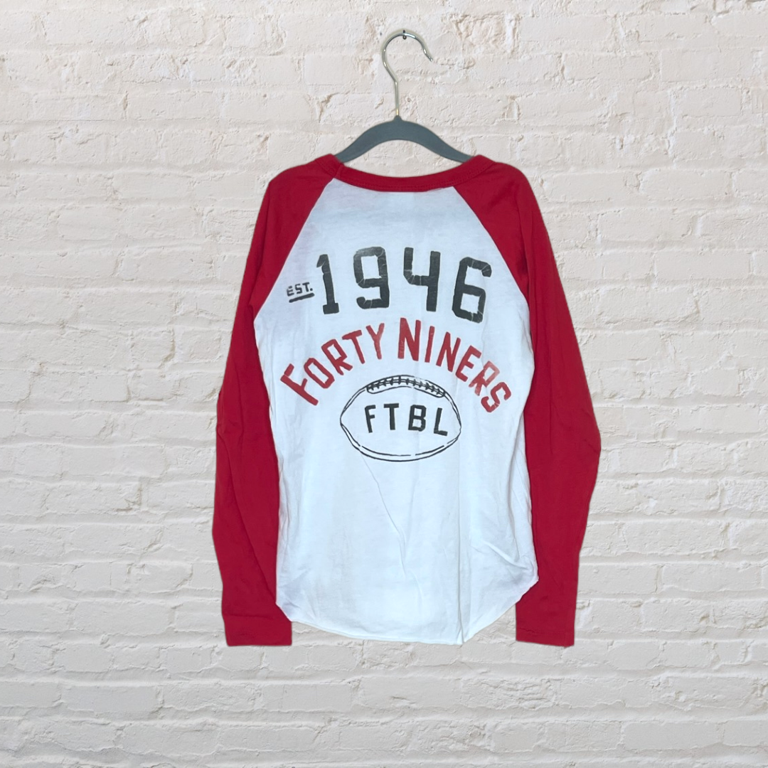 Junk Food San Francisco Forty Niners Raglan Long-Sleeve (6-7)