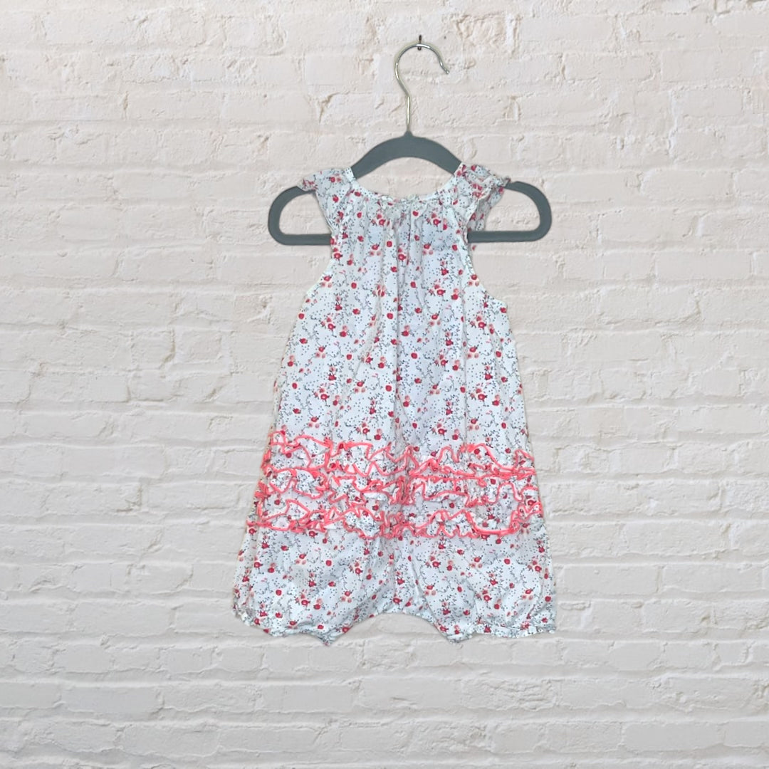 Petit Bateau Floral Ruffle Romper (24M)