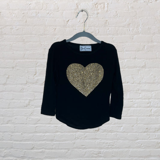 Dori Creations Embellished Heart Long-Sleeve - 2T