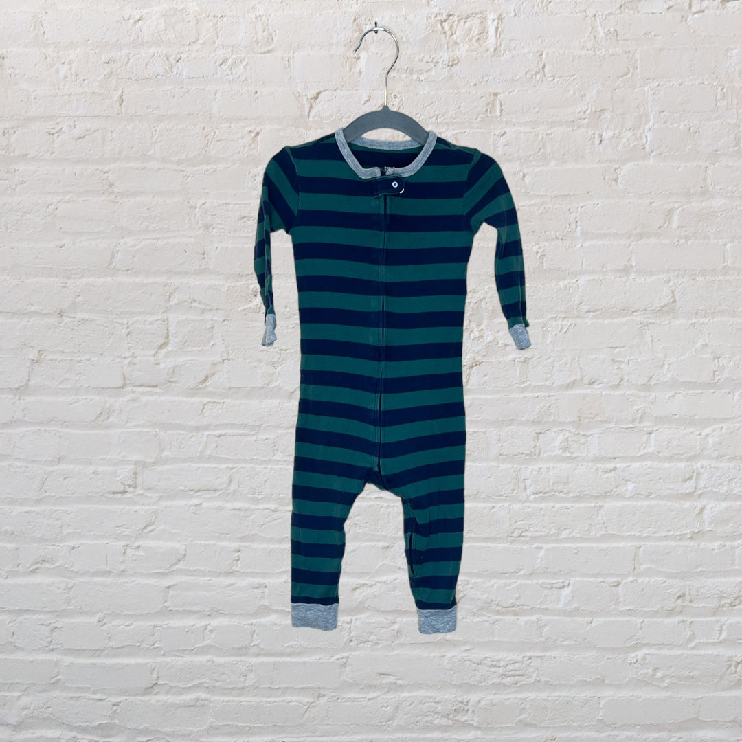 Striped Zip Romper - 12-18
