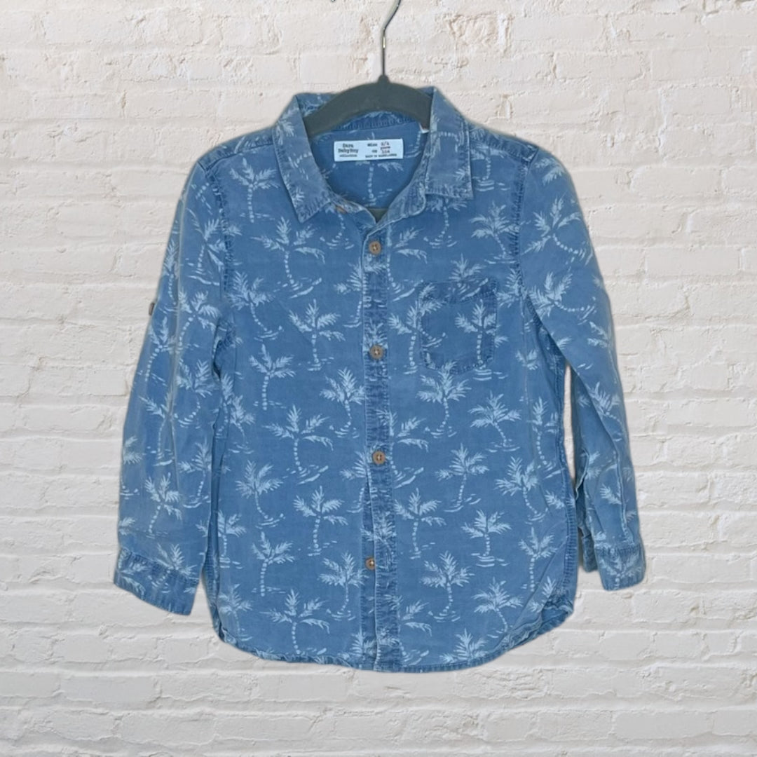 Zara Chambray Palm Tree Shirt (4T)