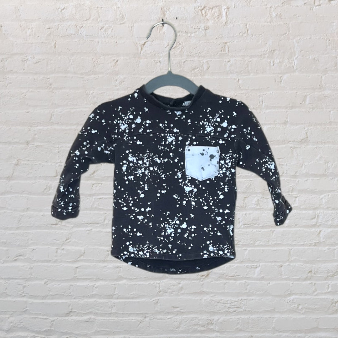Miles Paint Splatter Pocket Long-Sleeve - 12M