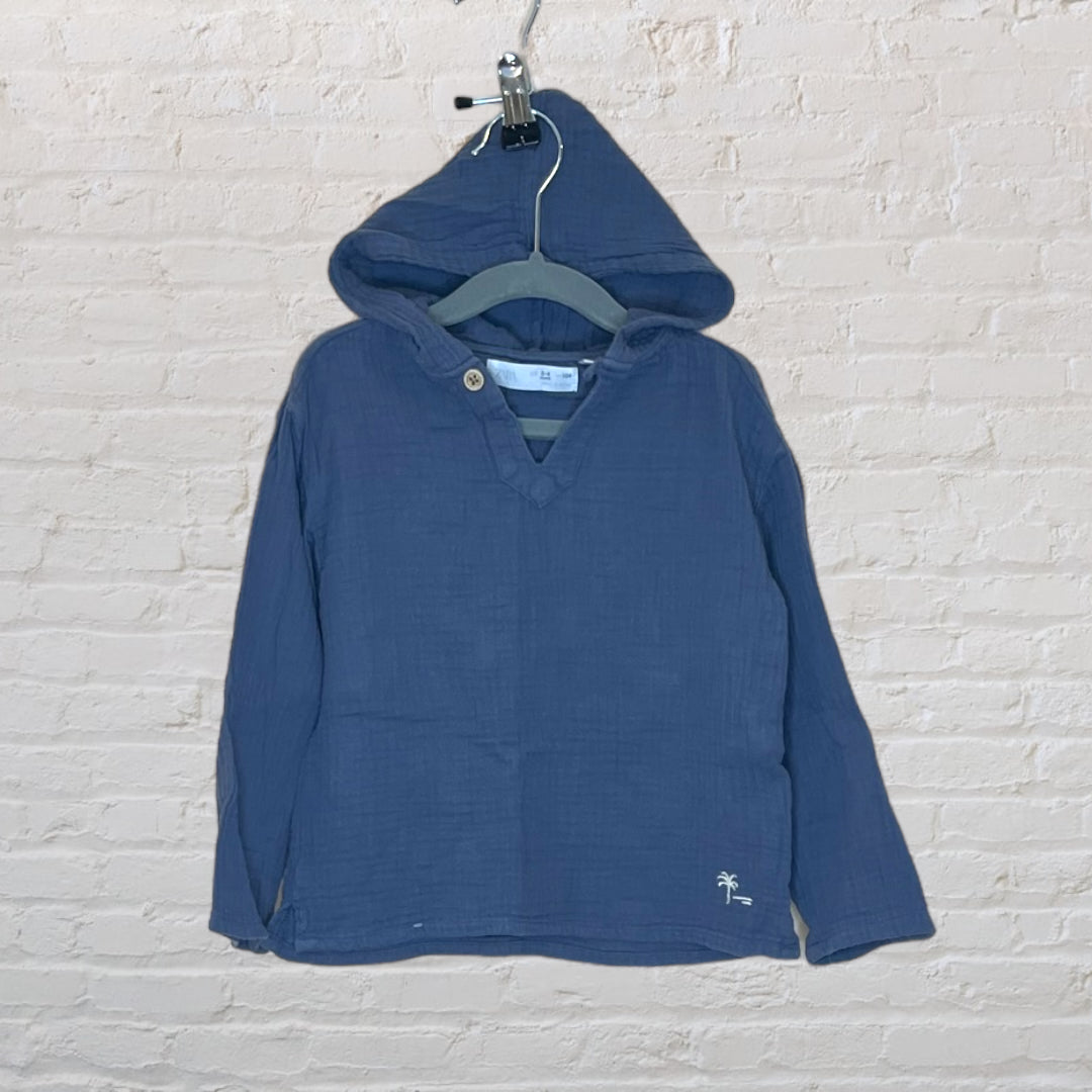Zara Hooded Muslin Long-Sleeve (4T)