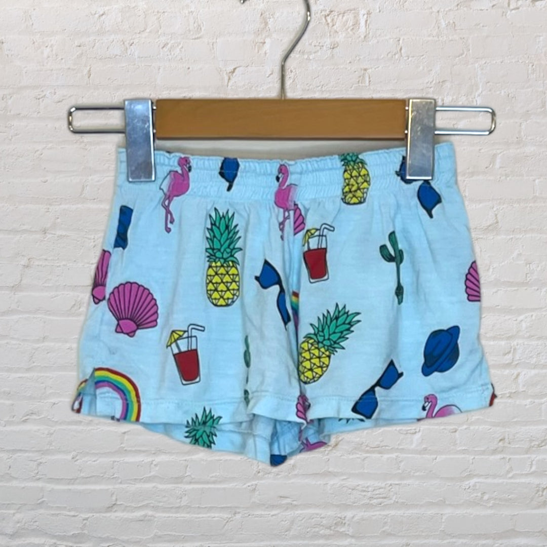 Flowers By Zoe Mixed Media Slouchy Shorts (5-6)