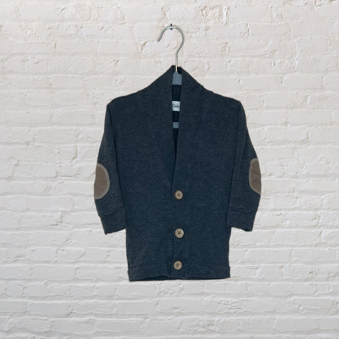 Os & Oakes Bamboo/Cotton Elbow Patch Cardigan (18-24)