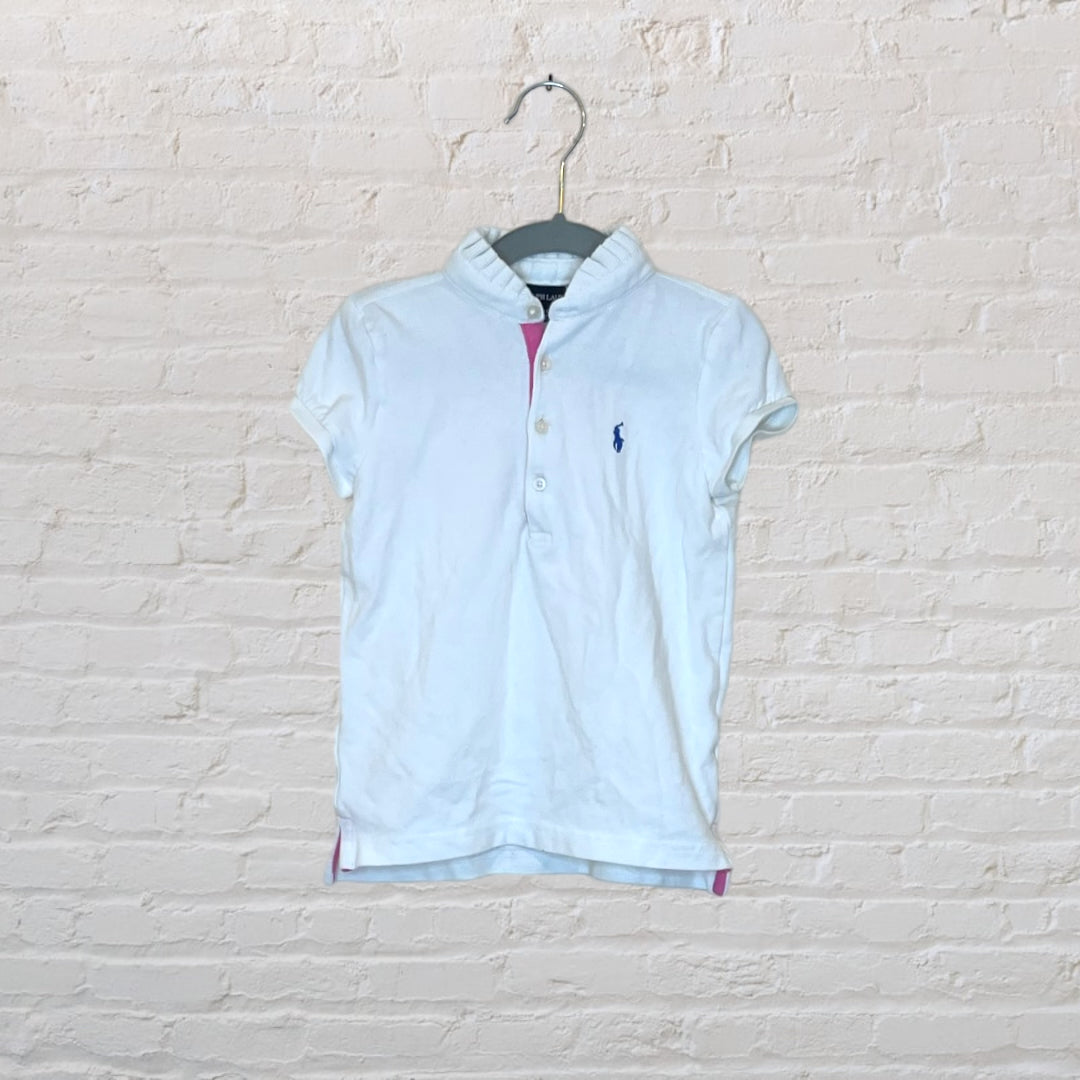Polo Ralph Lauren Ruffle Neck Polo Shirt (5T)