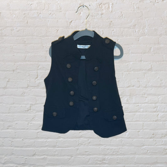 Hazel Open Front Button Vest (4T)