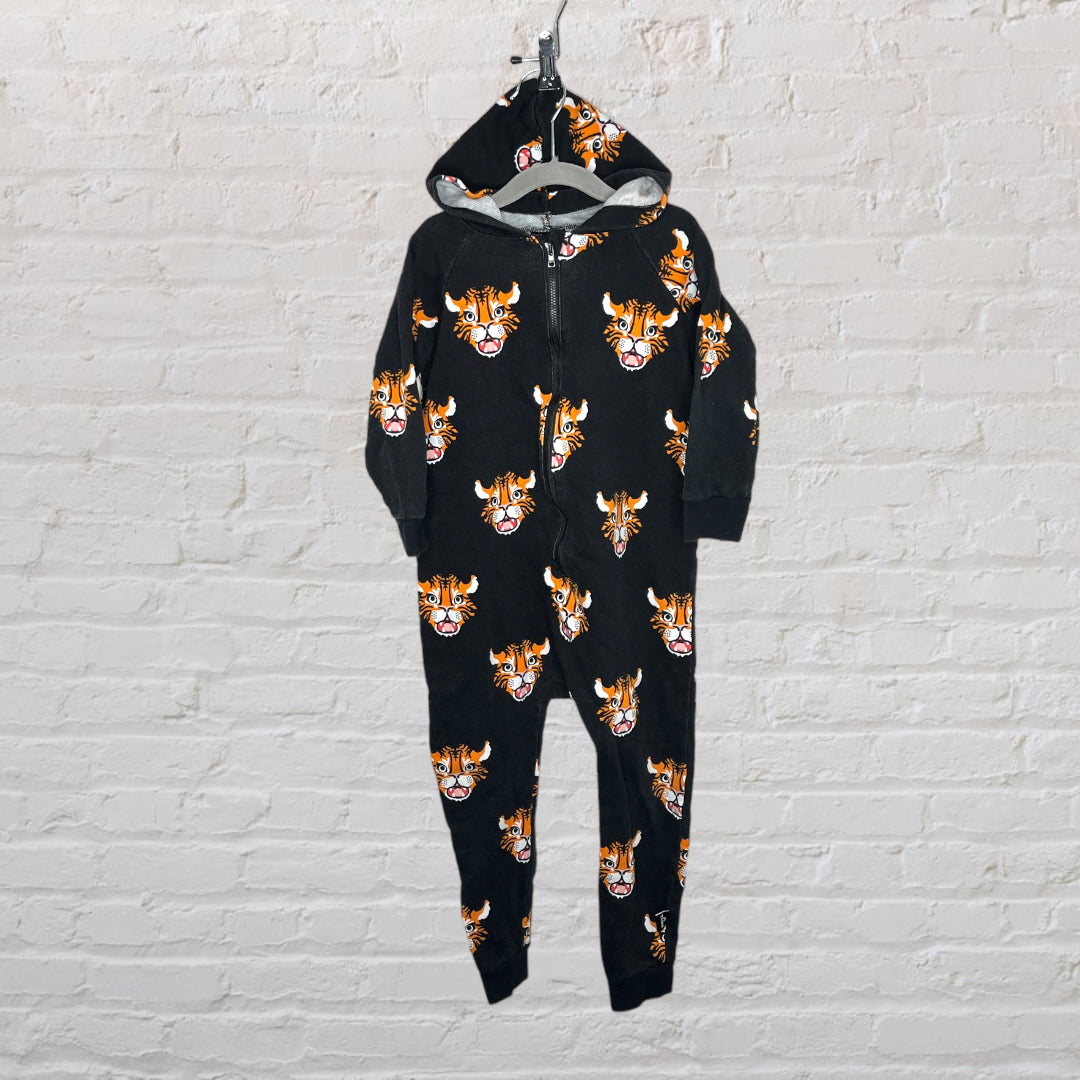 Whistle & Flute Allover Tiger Sweater Romper (5-6)