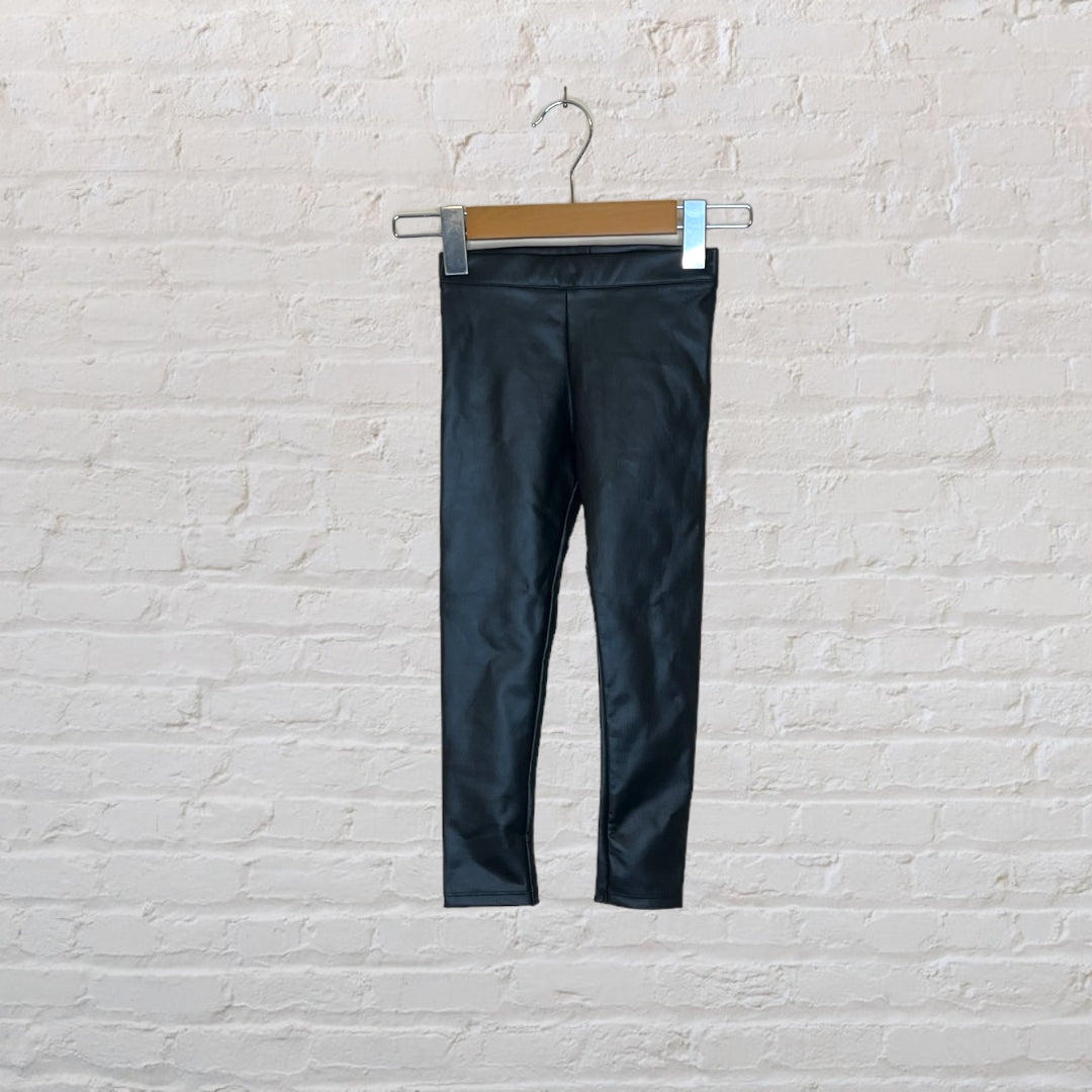H&M Faux Leather Leggings - 4T