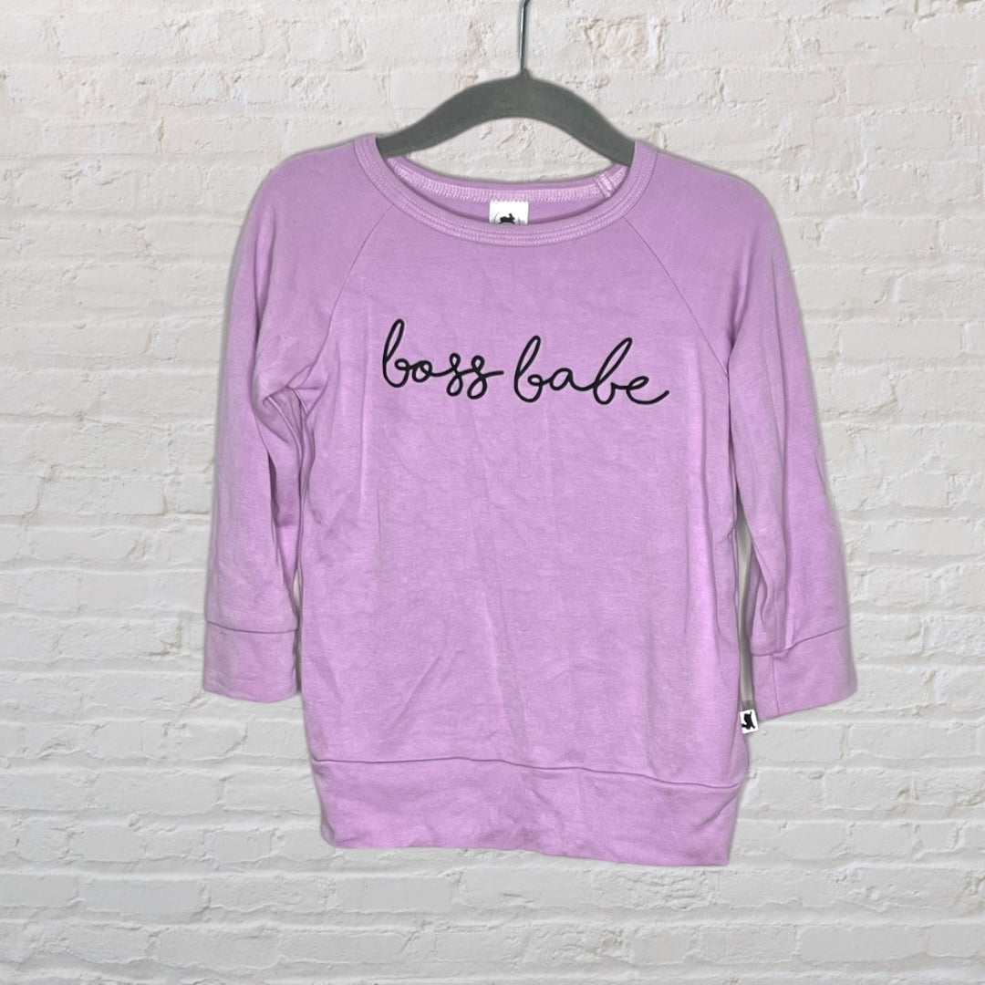 Little & Lively 'Boss Babe' Bamboo/Cotton Long-Sleeve (2T)