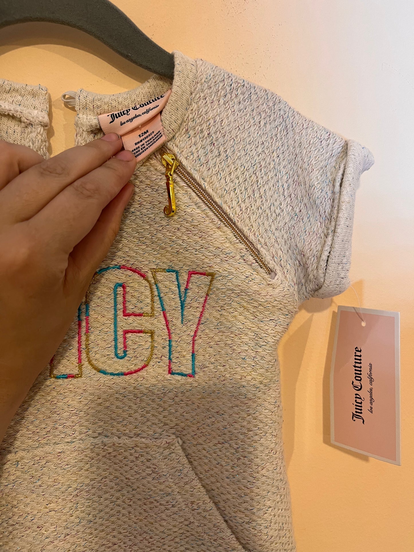 NEW! Juicy Short-Sleeved Shimmer Sweater (12M)