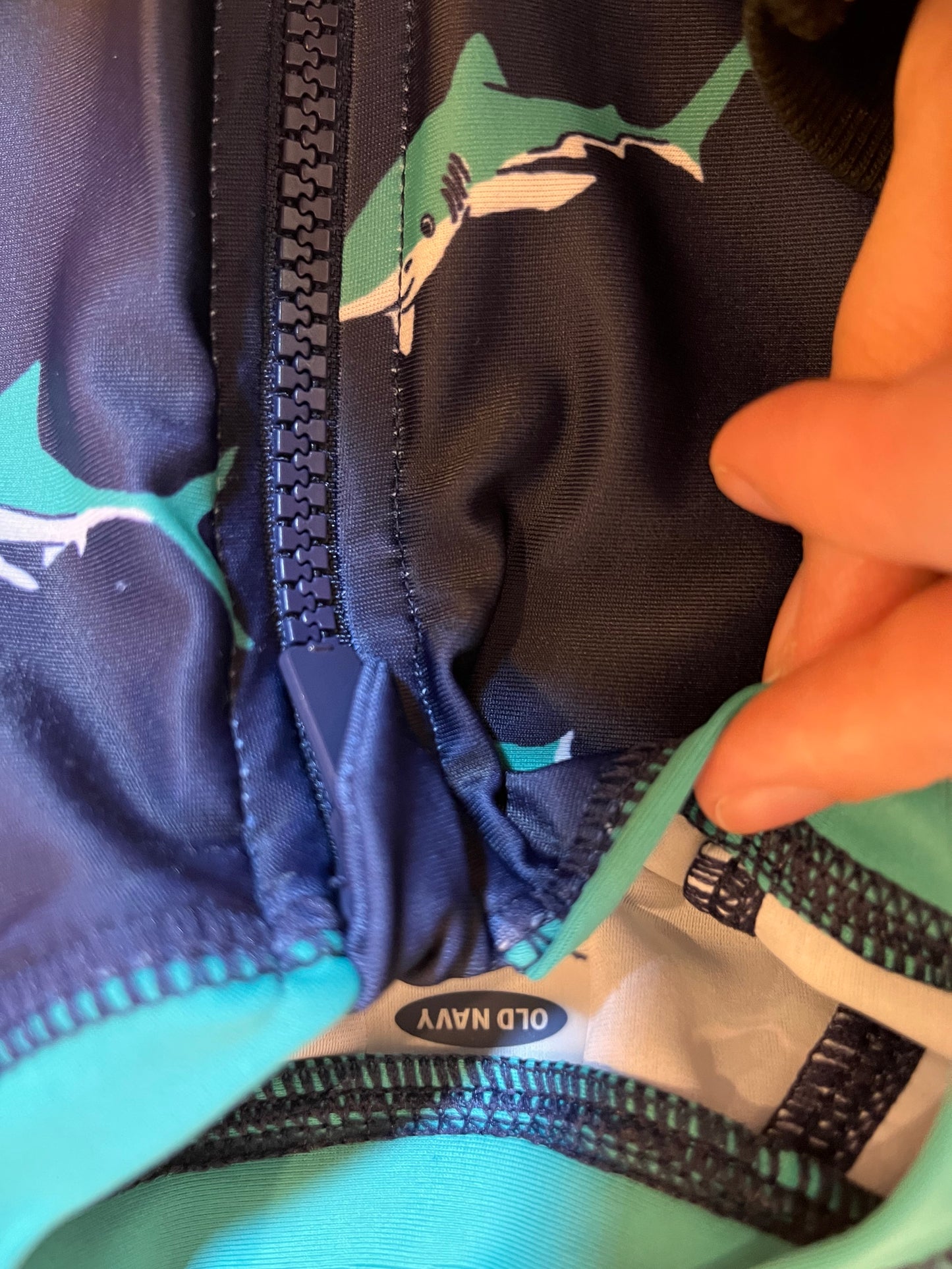 NEW! Old Navy Shark Rash Guard Swimsuit (3-6)